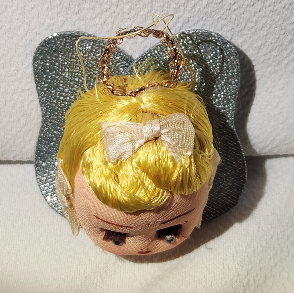 Vintage Angel Face With Wings Ornament Made in Japan Mid-century Christmas Angel - Picture 10 of 11